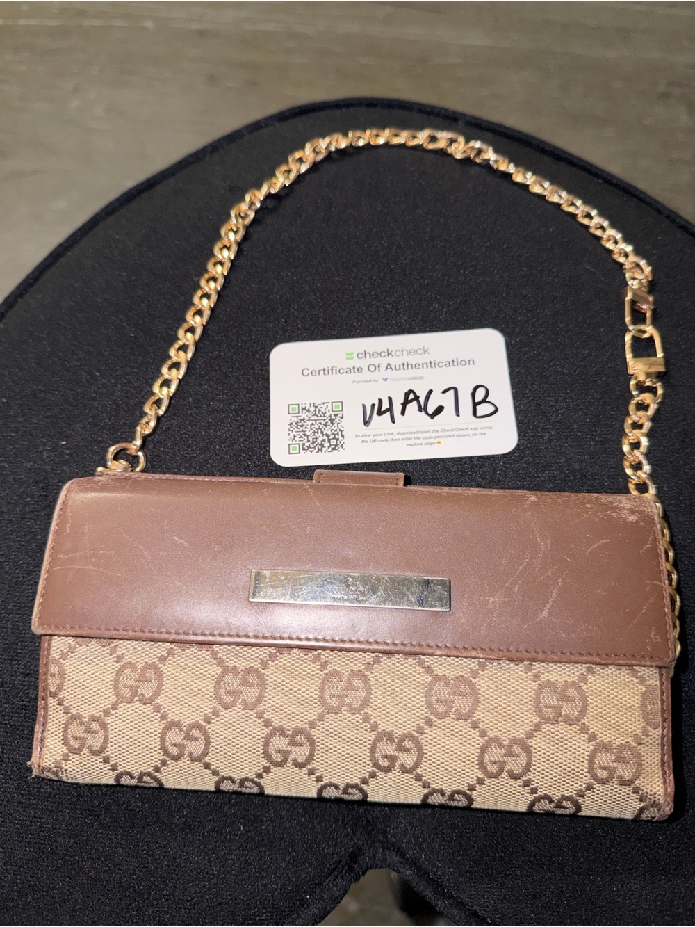 Gucci Brown Monogram Wallet - Picture 1 of 14